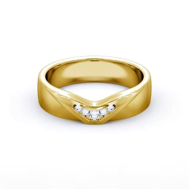 Giselle Ladies 0.05ct Round Lab Diamond V Cut Wedding Ring